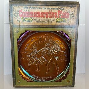 Indiana Glass Company "Spirit of '76" Bicentennial Commemorative Plate from1976